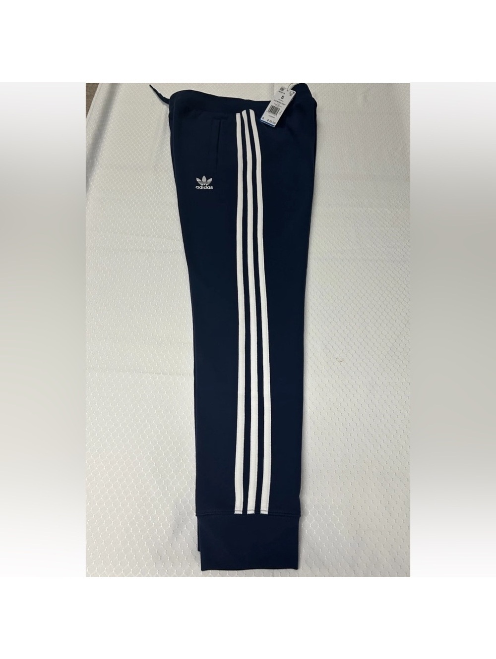Adidas Men's S Jogger Pants 3 Stripe Fleece Red Green - Picture 6 of 13